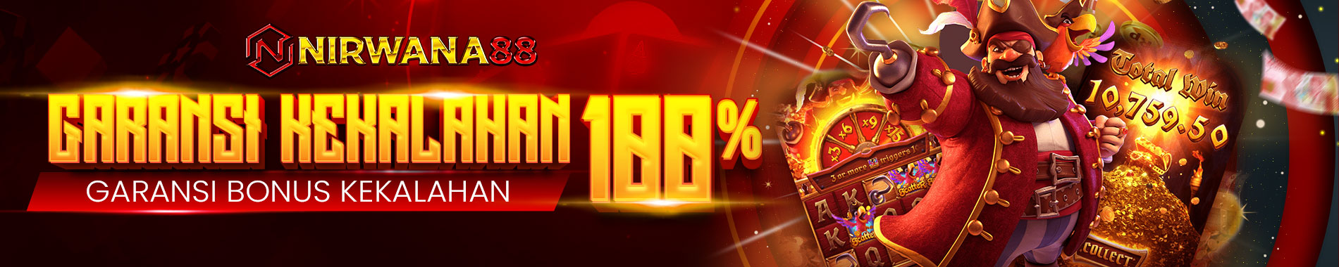 Nirwana88 | Bonus Garansi Kekalahan 100%